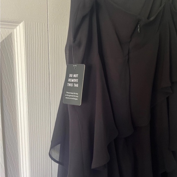 Black Tiered Ruffle Mini Dress - Picture 3 of 4